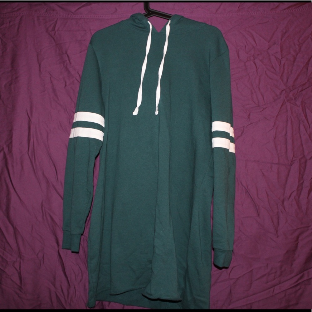 Green Sweatshirt Dress
